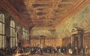 Francesco Guardi rThe Doge Grants an Andience in the Sala del Collegin in the Ducal Palace (mk05) Spain oil painting reproduction